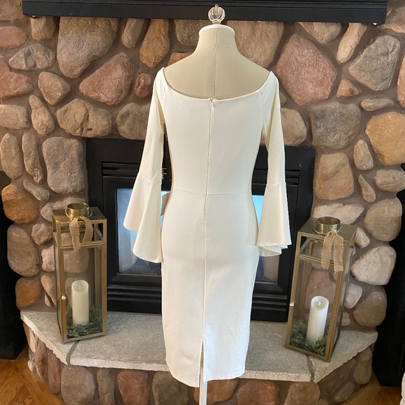 Lulus Ivory Off Shoulder Dress NWT - Picture 2 of 2
